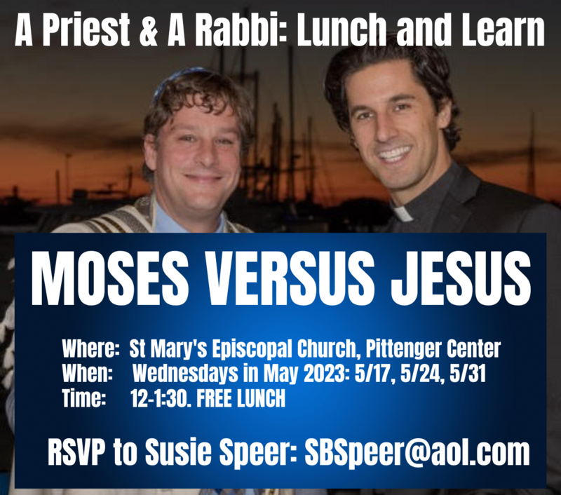 Banner Image for Moses vs. Jesus: A Priest & A Rabbi Lunch and Learn 